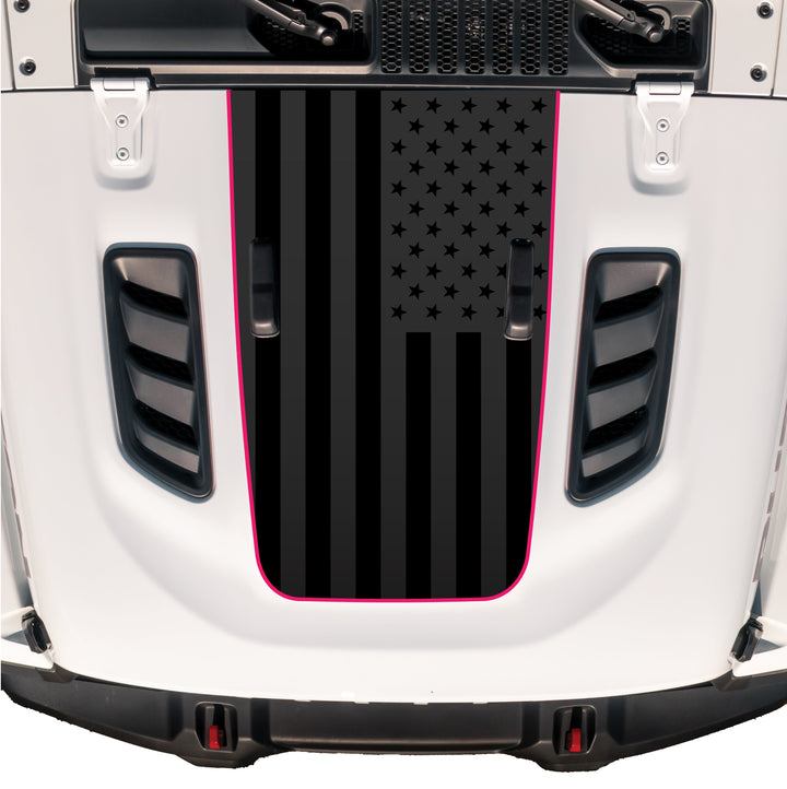 Hood Graphic for RUBICON | Black Flag - fits Wrangler JL & Gladiator JT