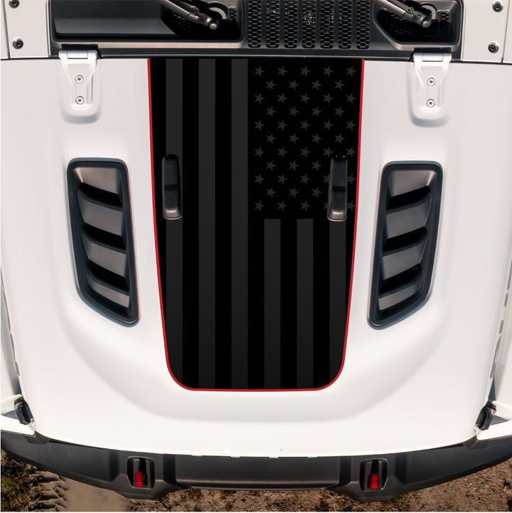 Hood Graphic for RUBICON | Black Flag - fits Wrangler JL &amp; Gladiator JT