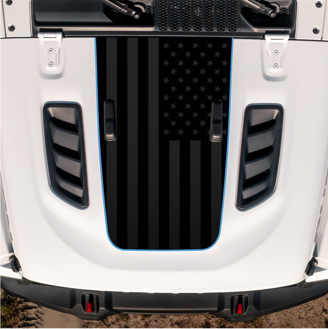Hood Graphic for RUBICON | Black Flag - fits Wrangler JL &amp; Gladiator JT