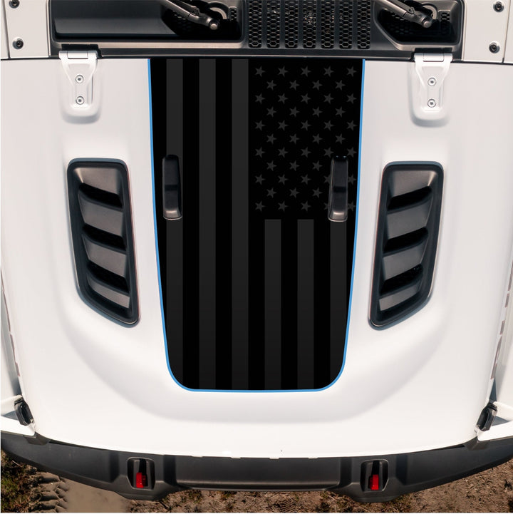 Hood Graphic for RUBICON | Black Flag - fits Wrangler JL &amp; Gladiator JT