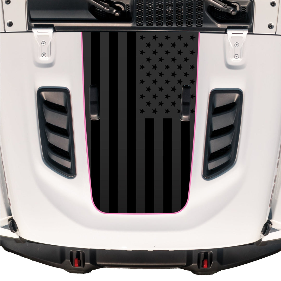 Hood Graphic for RUBICON | Black Flag - fits Wrangler JL &amp; Gladiator JT