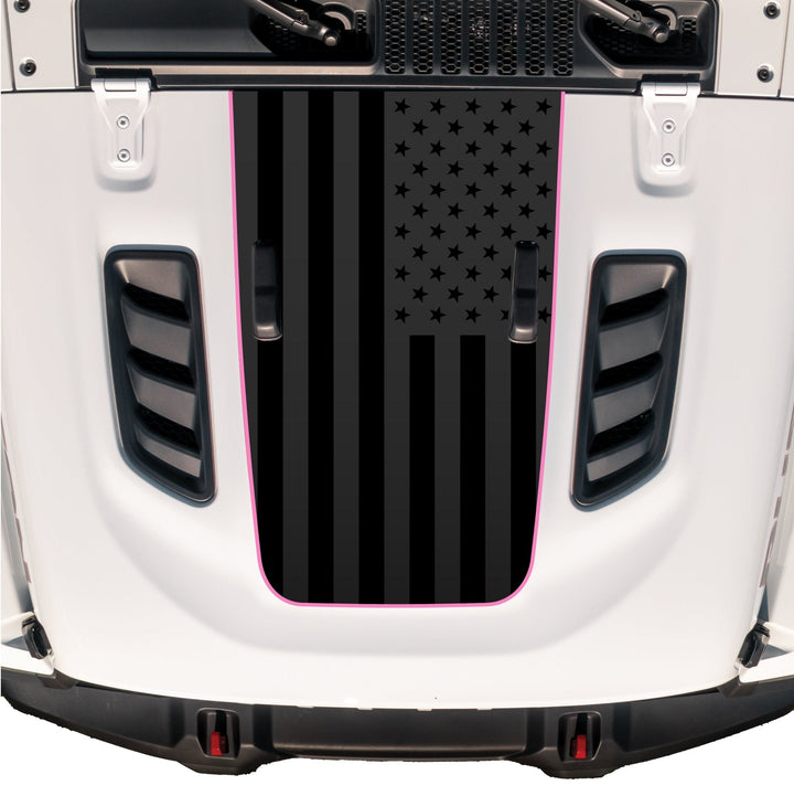 Hood Graphic for RUBICON | Black Flag - fits Wrangler JL &amp; Gladiator JT