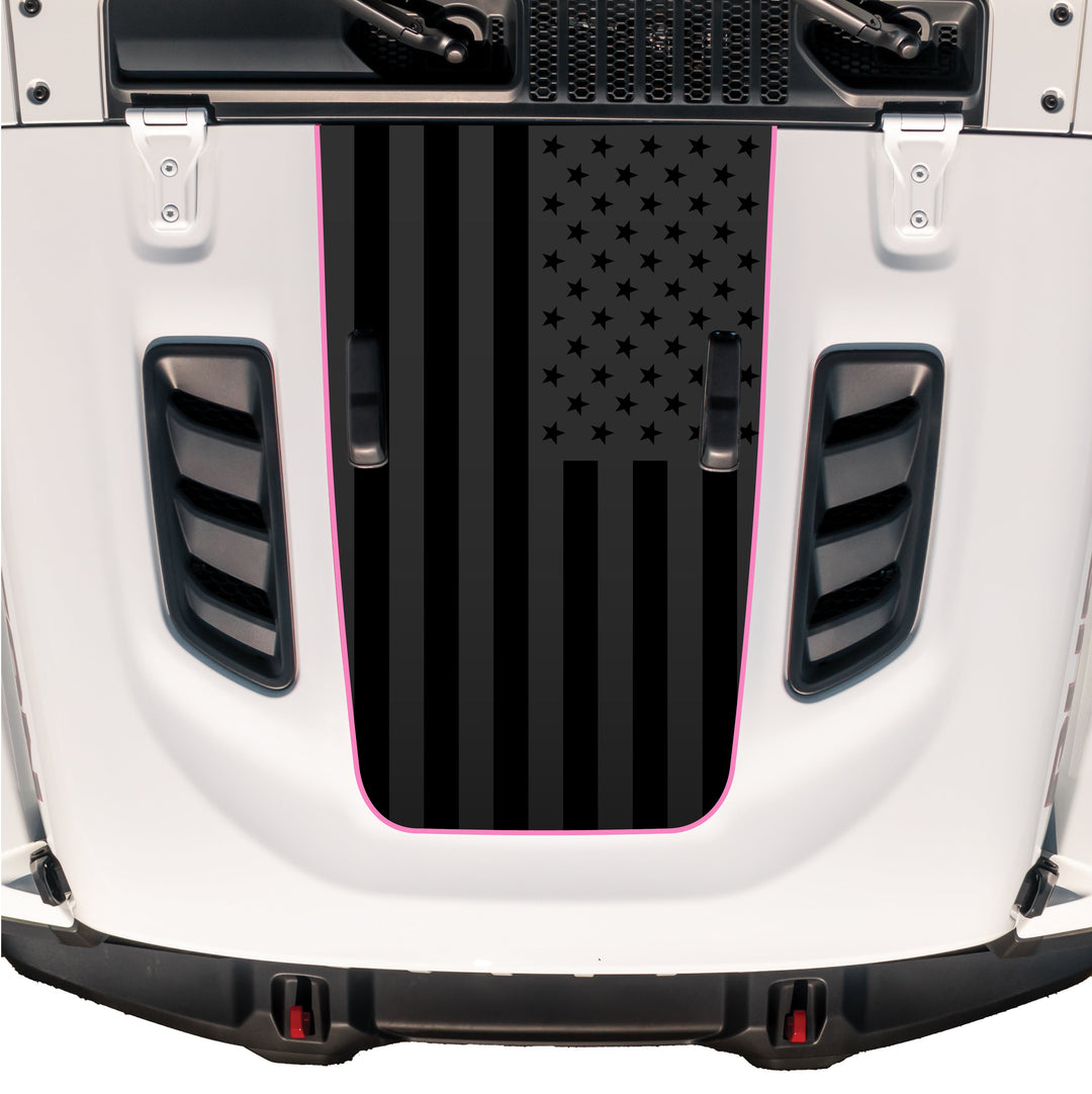 Hood Graphic for RUBICON | Black Flag - fits Wrangler JL & Gladiator JT