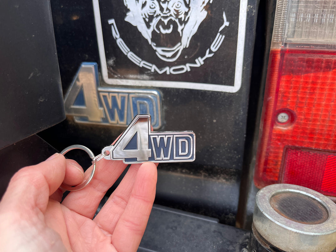 4WD FJ60 60 Series Land Cruiser Metal Silver Key Chain - Reefmonkey