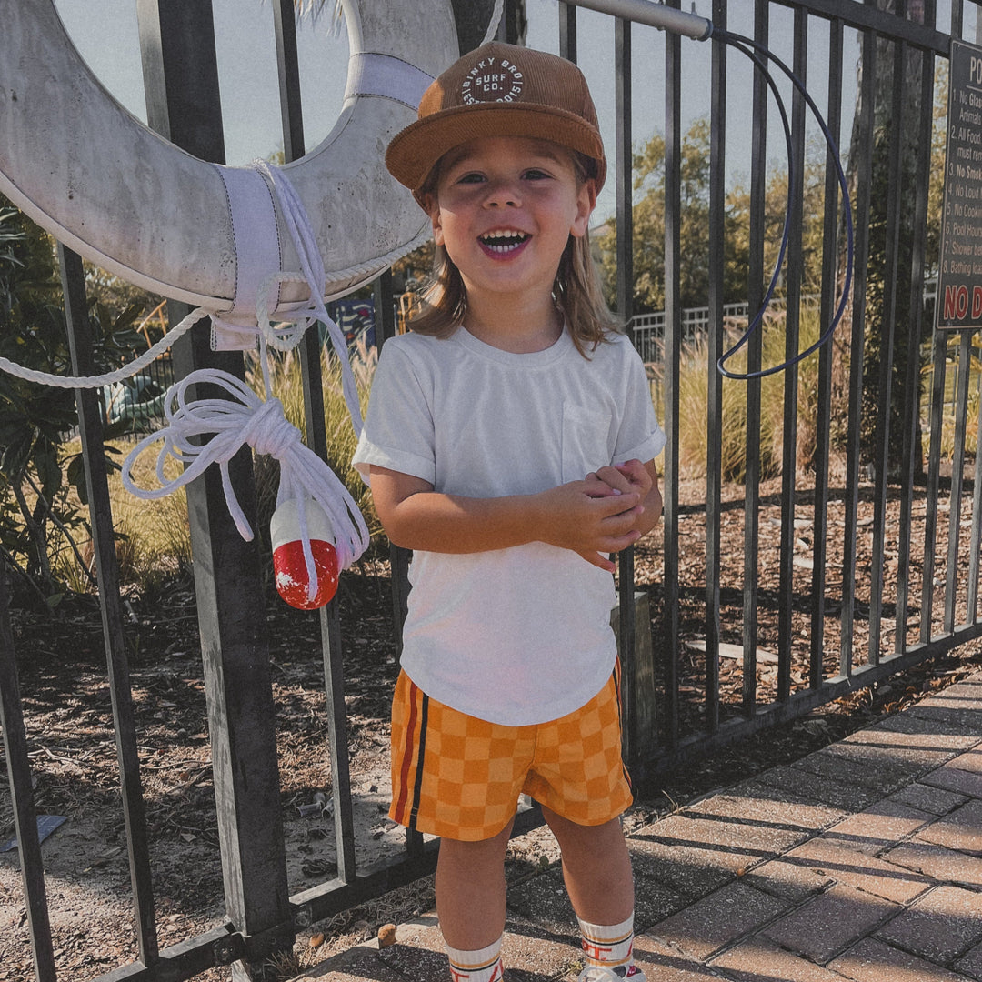 RETRO-WAVE HYBRID BOARD SHORT - YELLOW