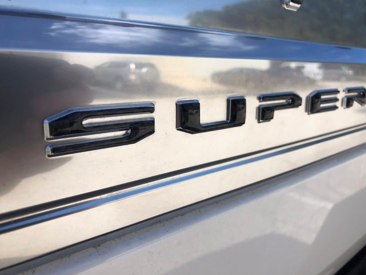 Tailgate Letter Overlays Fits 2020-2022 Ford Super Duty Platinum/Limited/King Ranch Trim Levels