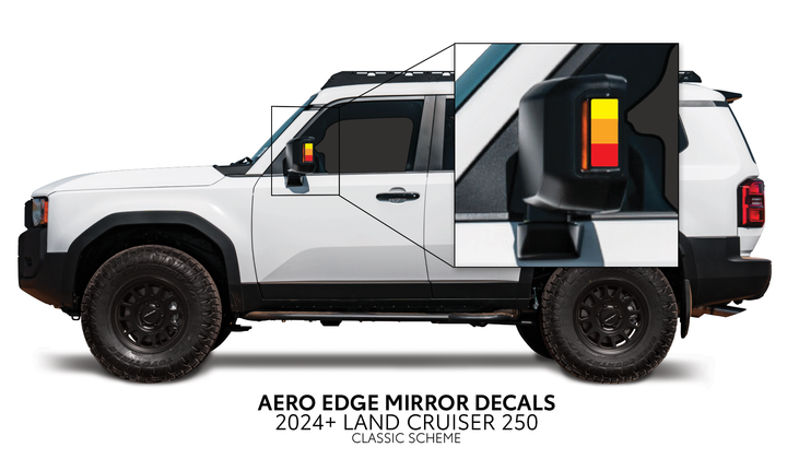 2024+ Land Cruiser 250 Aero Edge Mirror Decals