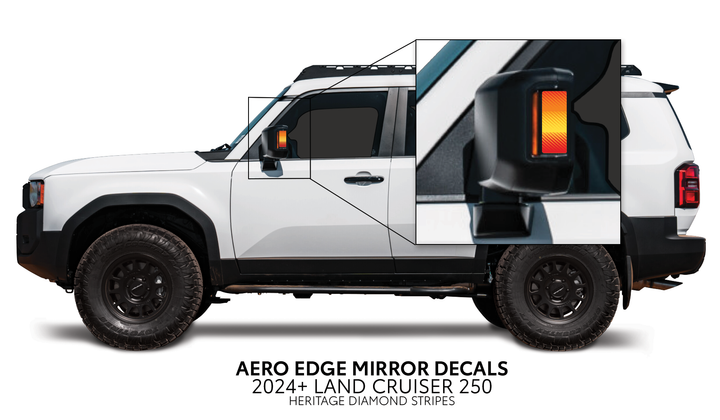 2024+ Land Cruiser 250 Aero Edge Mirror Decals