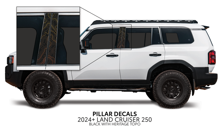 2024+ Land Cruiser 250 Door Pillar Decals
