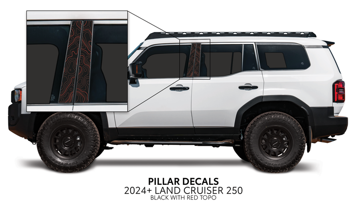 2024+ Land Cruiser 250 Door Pillar Decals