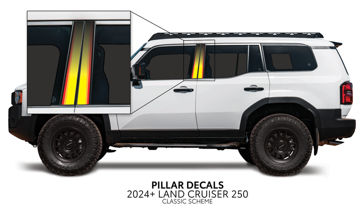 2024+ Land Cruiser 250 Door Pillar Decals