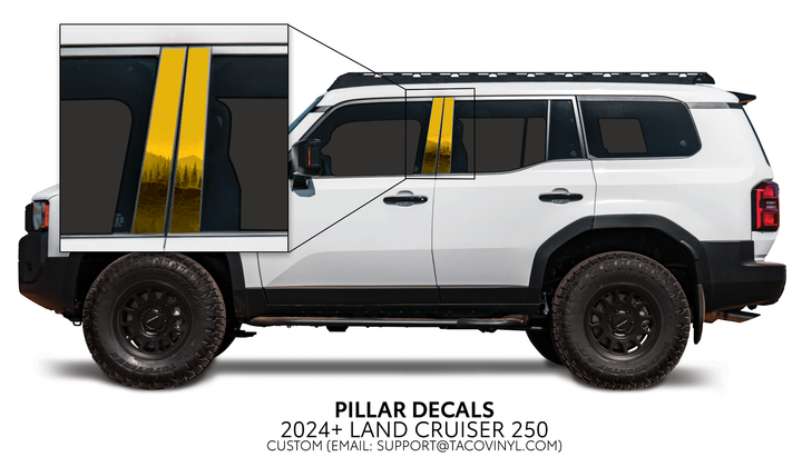 2024+ Land Cruiser 250 Door Pillar Decals