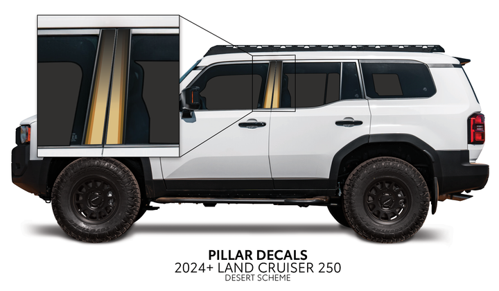 2024+ Land Cruiser 250 Door Pillar Decals