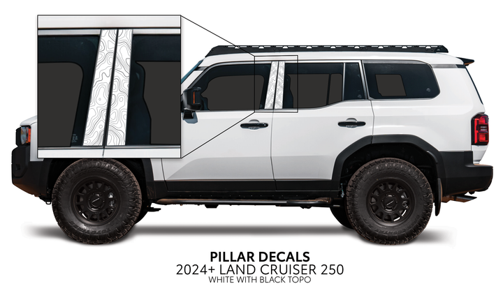 2024+ Land Cruiser 250 Door Pillar Decals