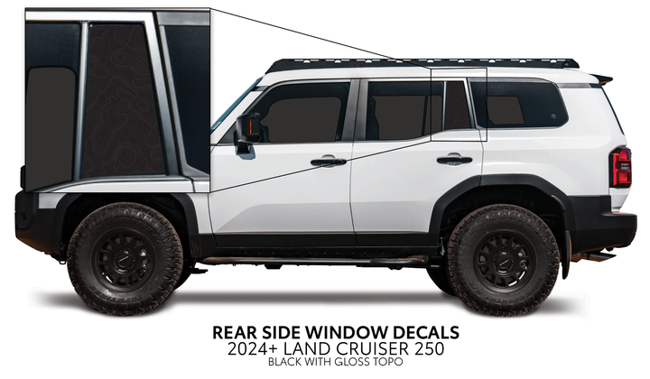 2024+ Land Cruiser 250 Rear Side Window Decal