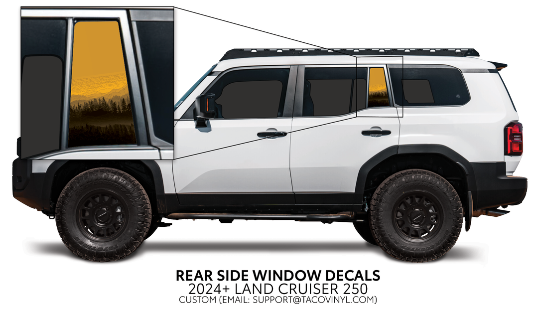 2024+ Land Cruiser 250 Rear Side Window Decal