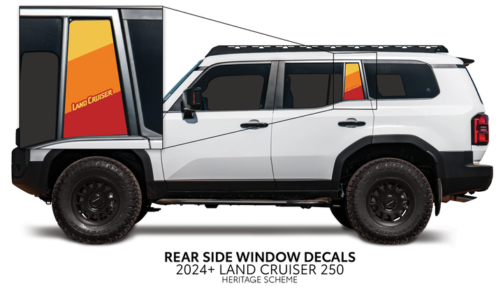 2024+ Land Cruiser 250 Rear Side Window Decal
