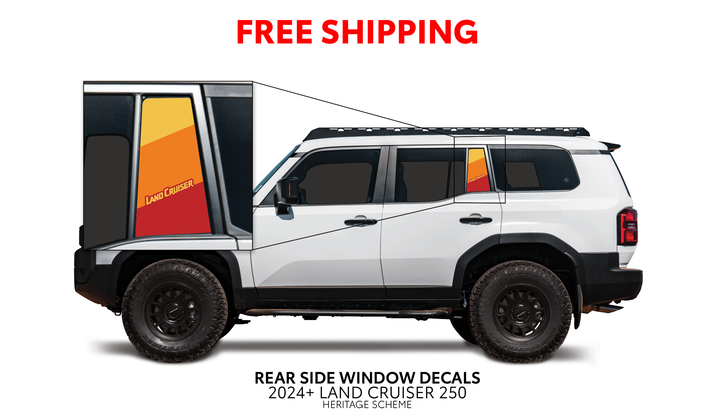 2024+ Land Cruiser 250 Rear Side Window Decal