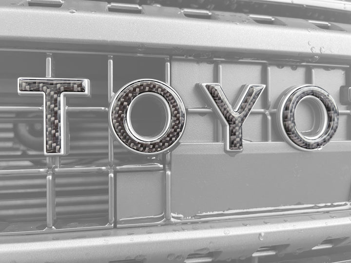Front Grille Letter Overlays Fits 2024-2025 Toyota Land Cruiser