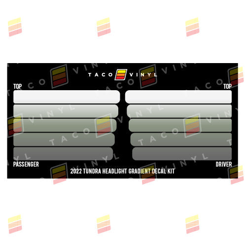 2022+ Tundra Headlight Gradient Decal Kit