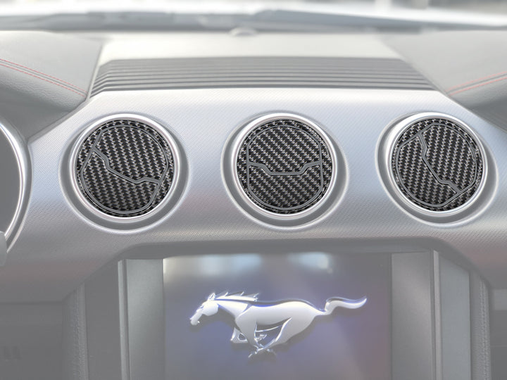 Center A/C Vent Accents Fits 2015-2023 Ford Mustang