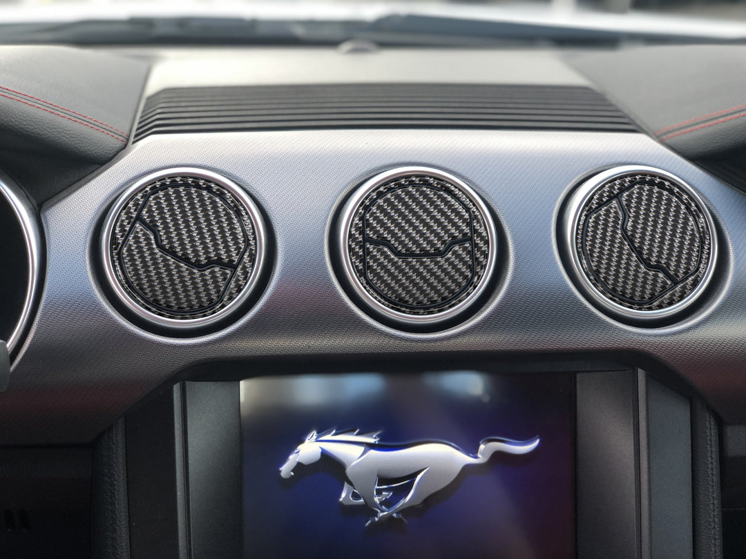 Center A/C Vent Accents Fits 2015-2023 Ford Mustang