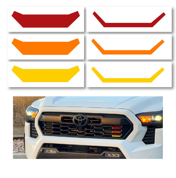 Rave Heritage Vinyl Grille Decals for 2024+ Tacoma