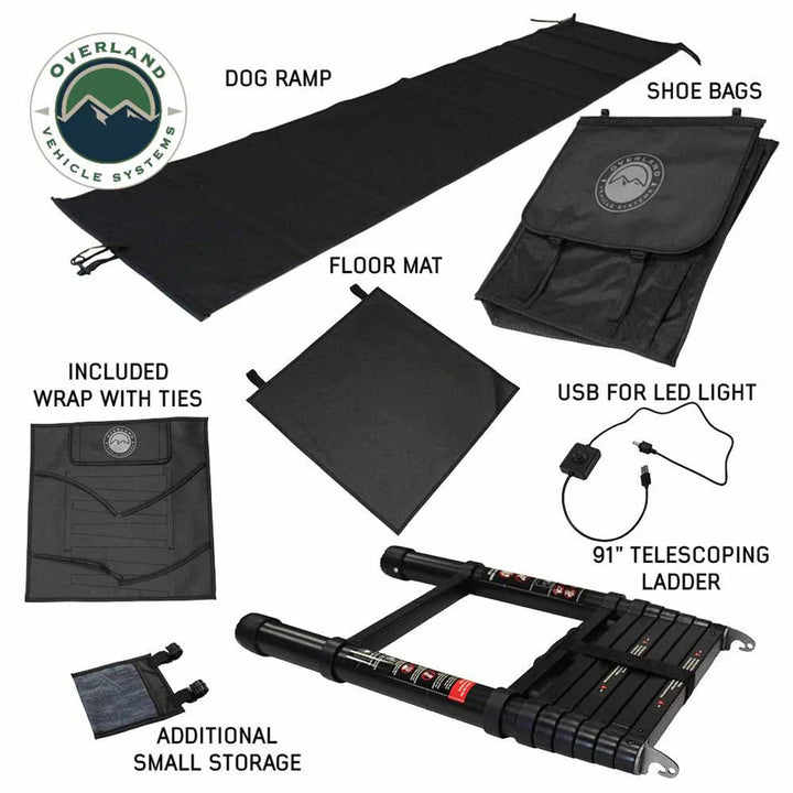Overland Vehicle Systems XD Lhotse Clam Shell Aluminum Hard Shell Roof Top Tent