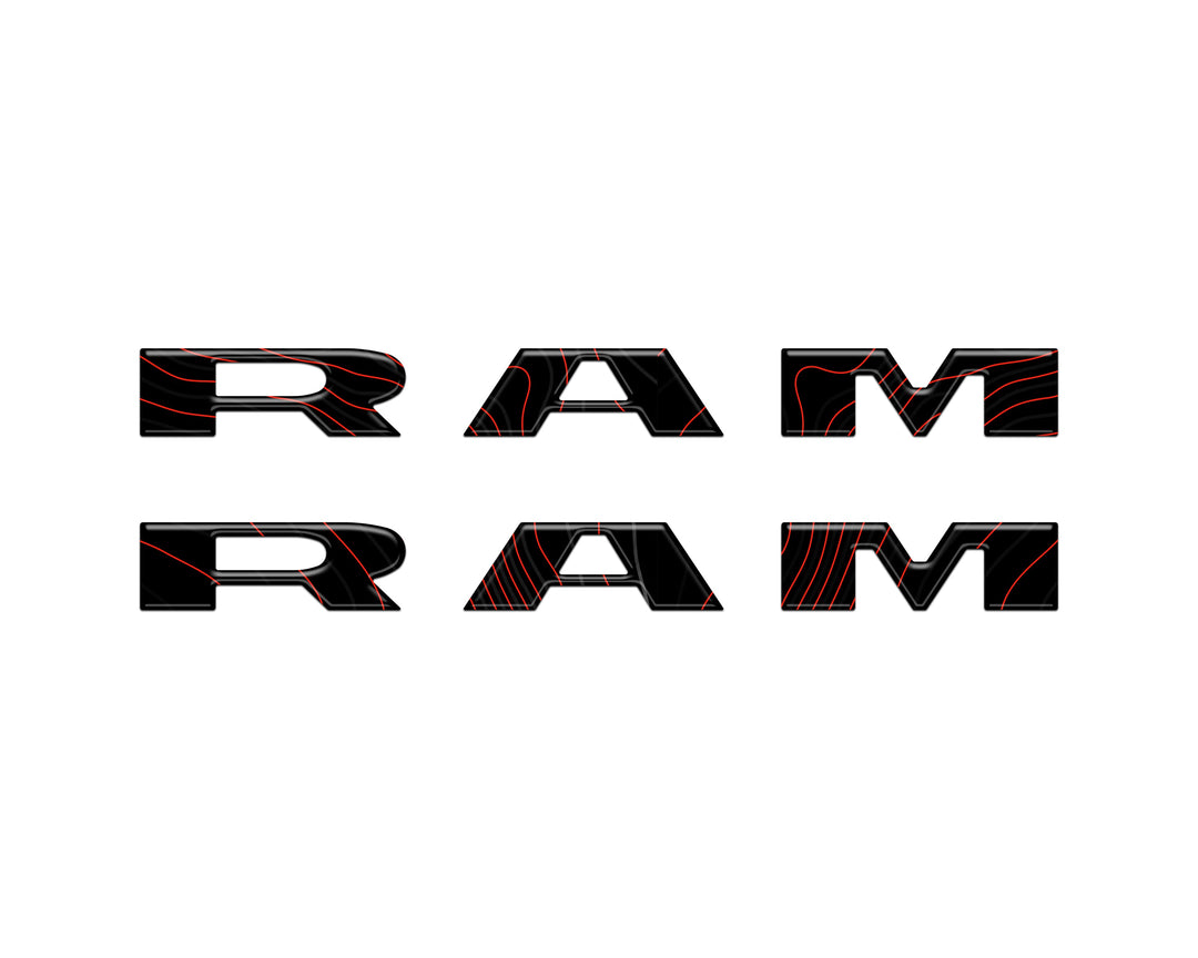 Front Door Emblem Overlays Fits 2025-2026 Ram 1500/2500/3500