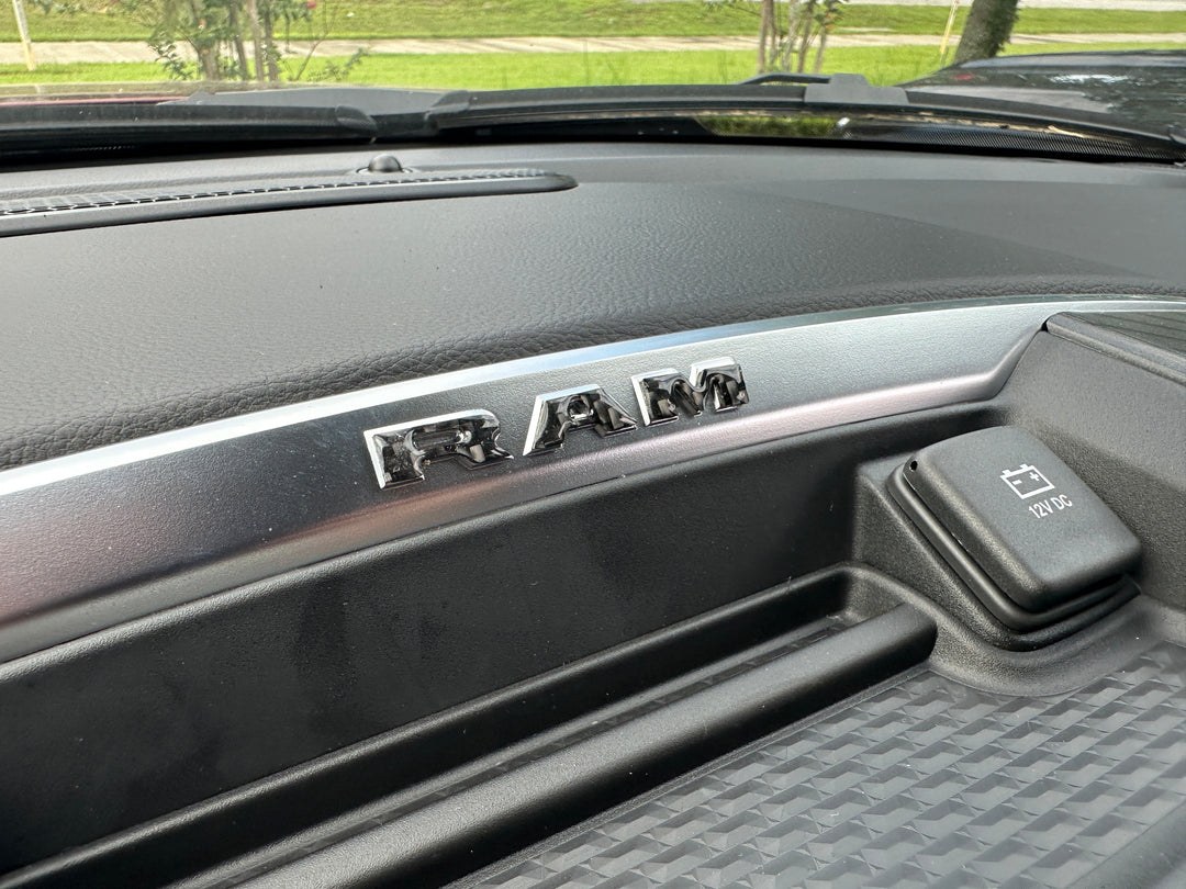 Center Dash Letter Overlays Fits 2025-2026 Ram 1500/2500/3500