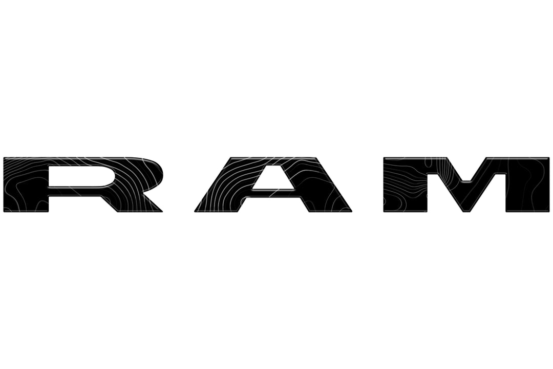 Tailgate Letter Overlays Fits 2025-2026 Ram 2500/3500