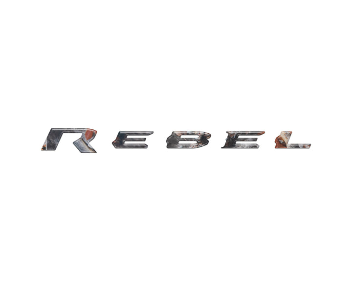 Rebel Tailgate Emblem Letter Inserts Fits 2025-2026 Ram 1500/2500/3500