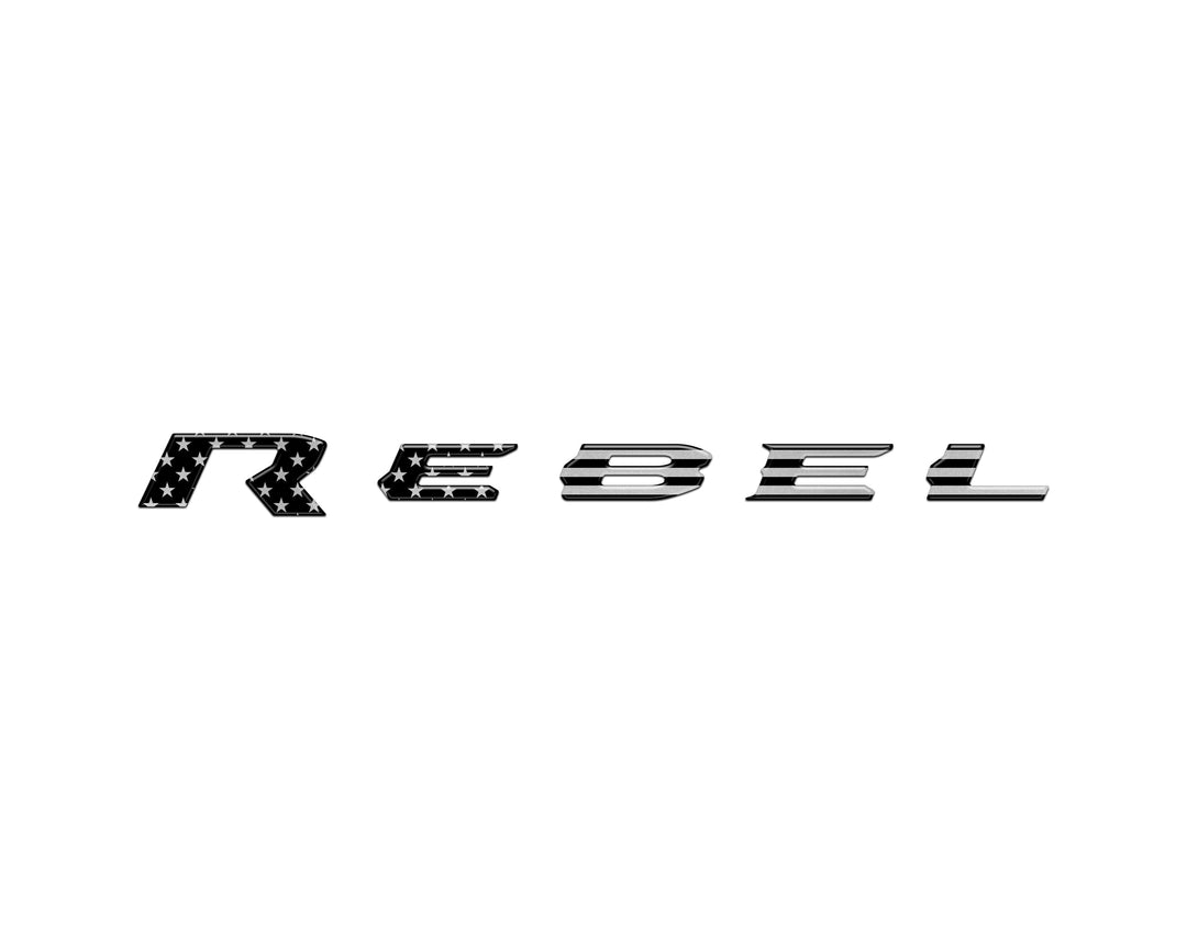 Rebel Tailgate Emblem Letter Inserts Fits 2025-2026 Ram 1500/2500/3500