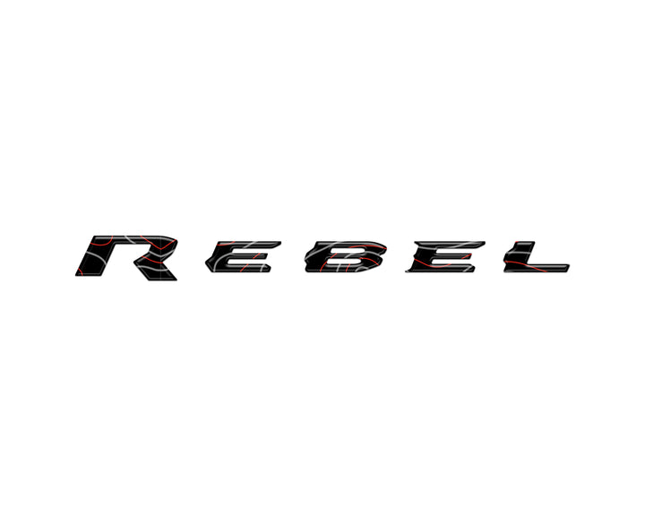 Rebel Tailgate Emblem Letter Inserts Fits 2025-2026 Ram 1500/2500/3500
