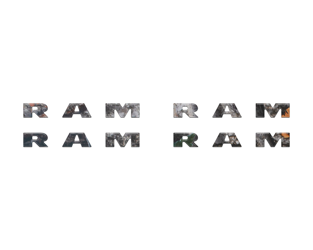 Base Model Running Board Letter Inserts Fits 2025-2026 Ram 1500/2500/3500
