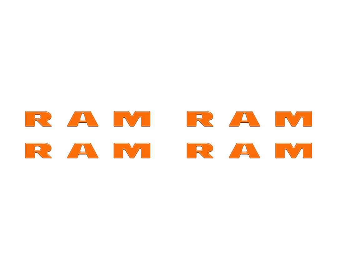 Base Model Running Board Letter Inserts Fits 2025-2026 Ram 1500/2500/3500