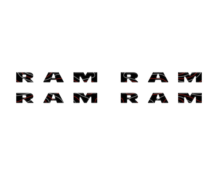 Base Model Running Board Letter Inserts Fits 2025-2026 Ram 1500/2500/3500