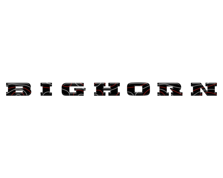 Bighorn Tailgate Emblem Letter Inserts Fits 2025-2026 Ram 1500/2500/3500