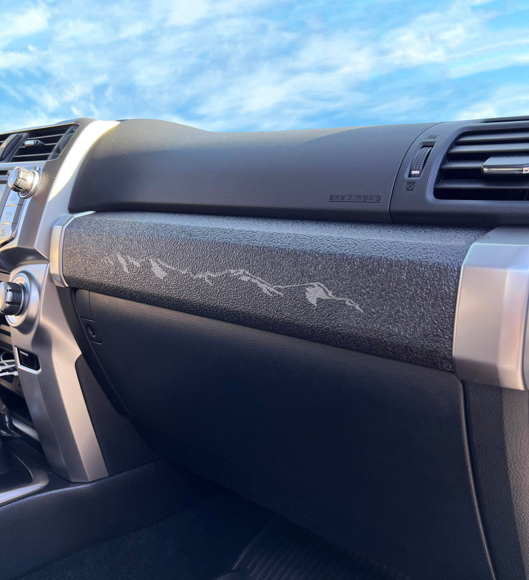 Textured Glove Box Bar Overlay Fits 2010-2024 Toyota 4Runner