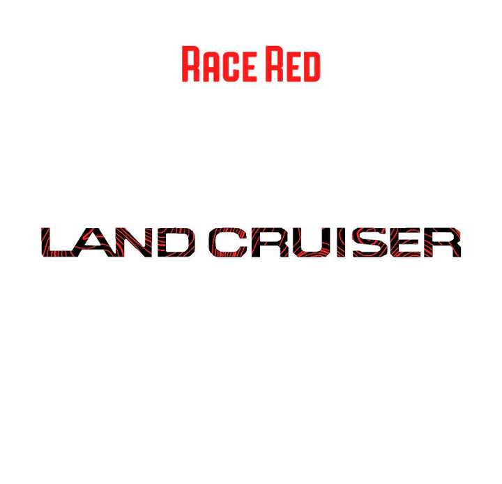 "Land Cruiser" Topographic Rear Tailgate Emblem Overlays - 2024+ Land Cruiser