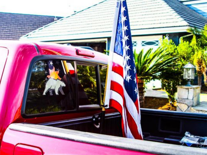 BED RAIL FLAG POLE MOUNT For Toyota Tacoma &amp; Tundra