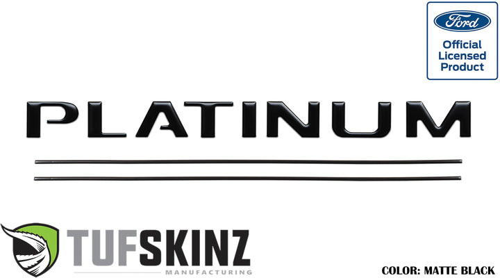 Tailgate Letter and Line Inserts Fits 2017-2019 Ford Super Duty Platinum