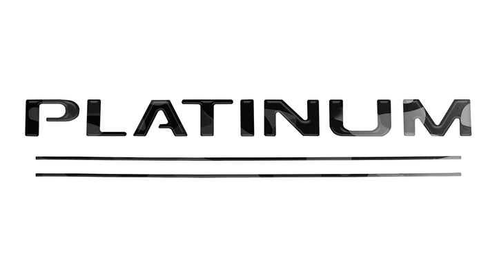 Tailgate Letter and Line Inserts Fits 2017-2019 Ford Super Duty Platinum