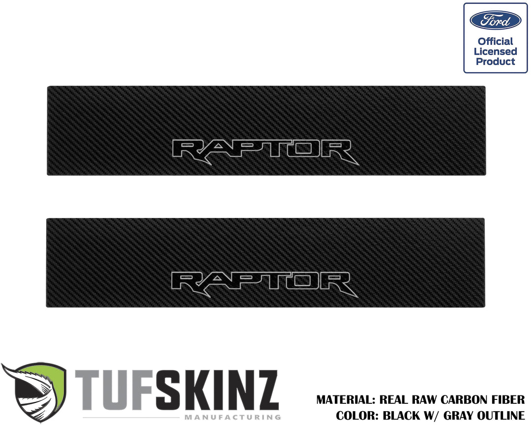 Door Sill Protection Overlays (Real Carbon Fiber) Fits 2015-2020 Ford F-150
