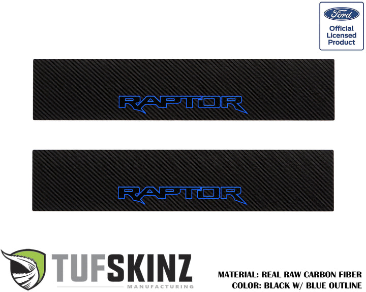 Door Sill Protection Overlays (Real Carbon Fiber) Fits 2015-2020 Ford F-150