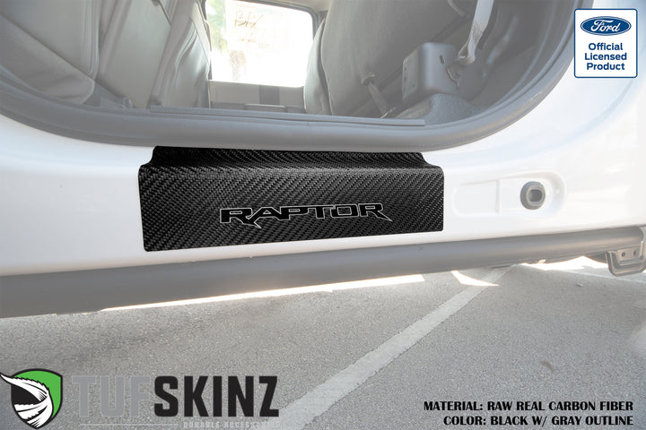 Door Sill Protection Overlays (Real Carbon Fiber) Fits 2015-2020 Ford F-150