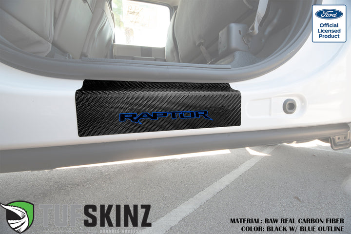 Door Sill Protection Overlays (Real Carbon Fiber) Fits 2015-2020 Ford F-150