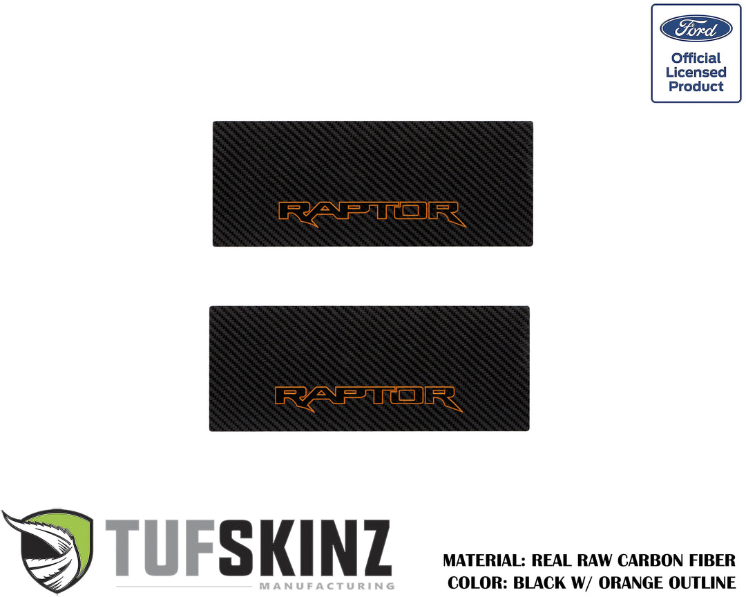 Door Sill Protection Overlays (Real Carbon Fiber) Fits 2015-2020 Ford F-150