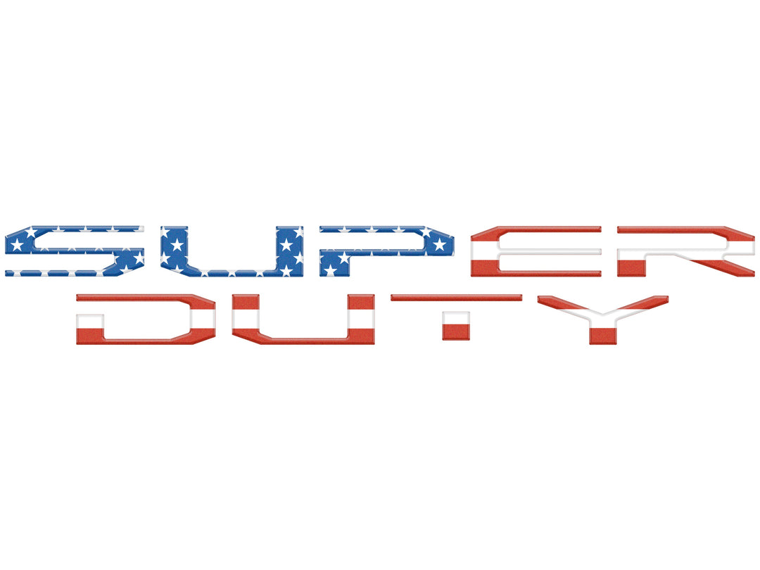 Tailgate Letter Overlays Fits 2020-2022 Ford Super Duty