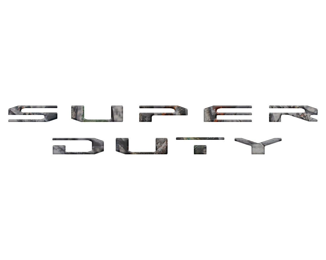 Tailgate Letter Overlays Fits 2020-2022 Ford Super Duty Platinum/Limited/King Ranch Trim Levels